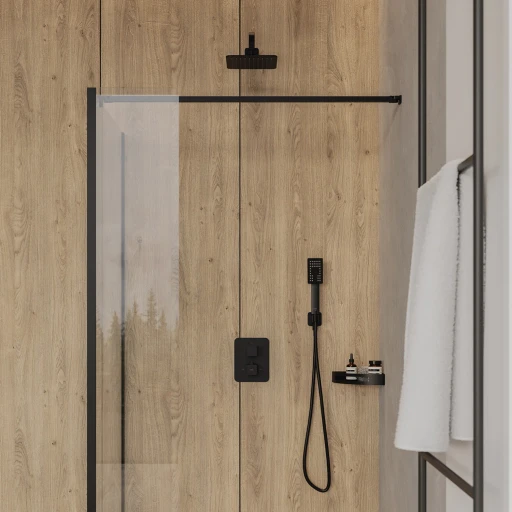 PARMA Unterputz-Duschsystem mit Thermostat Schwarz matt (BLM)
