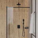PARMA Unterputz-Duschsystem mit Thermostat Schwarz matt (BLM)