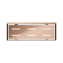 Uni Duschkorb,  30 x 5 x 11 cm Kupfer poliert (CP)