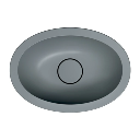 Shell M+  Aufsatzwaschtisch,  38 x 25 cm  Ash grey matt (AG)