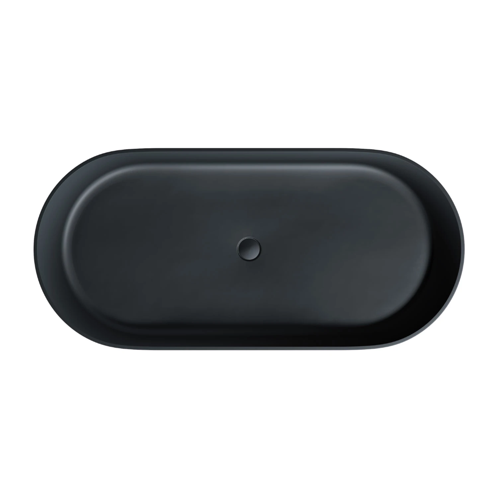 OVO M+ Freistehende Badewanne, 160 x 75 cm, Black lava matt (BLV) OVOWWBLV