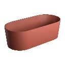 OVO M+ Freistehende Badewanne, 160 x 75 cm, Terracotta matt (TE) OVOWWTE