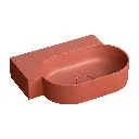 OVO M+ Aufsatz- und Wandwaschtisch - links,Terracotta matt (TE) 55 x 36 cm OVO555UWLTE
