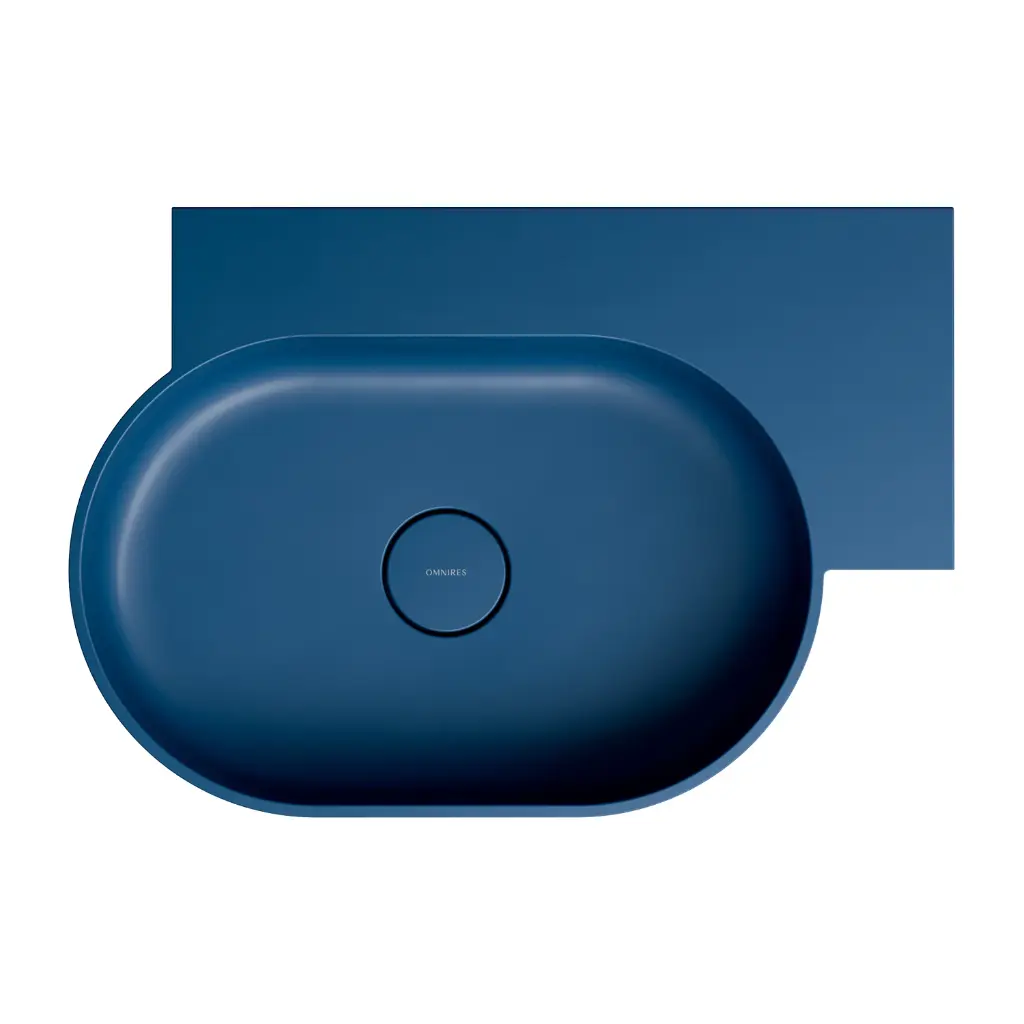 OVO M+ Aufsatz- und Wandwaschtisch - rechts,Midnight blue matt (MB)64 x 44 cm OVO645UWPMB