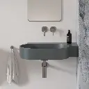 OVO M+ Aufsatz- und Wandwaschtisch - rechts,Ash grey matt (AG)64 x 44 cm OVO645UWPAG