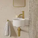 OVO M+ Aufsatz- und Wandwaschtisch - rechts,Weiß matt (BM)33 x 34 cm OVO335UWPBM