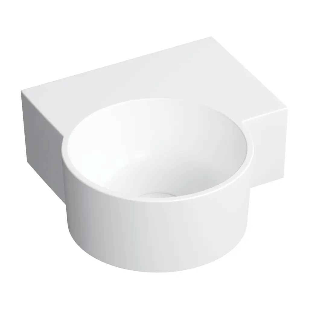 OVO M+ Aufsatz- und Wandwaschtisch - rechts,Weiß matt (BM)33 x 34 cm OVO335UWPBM