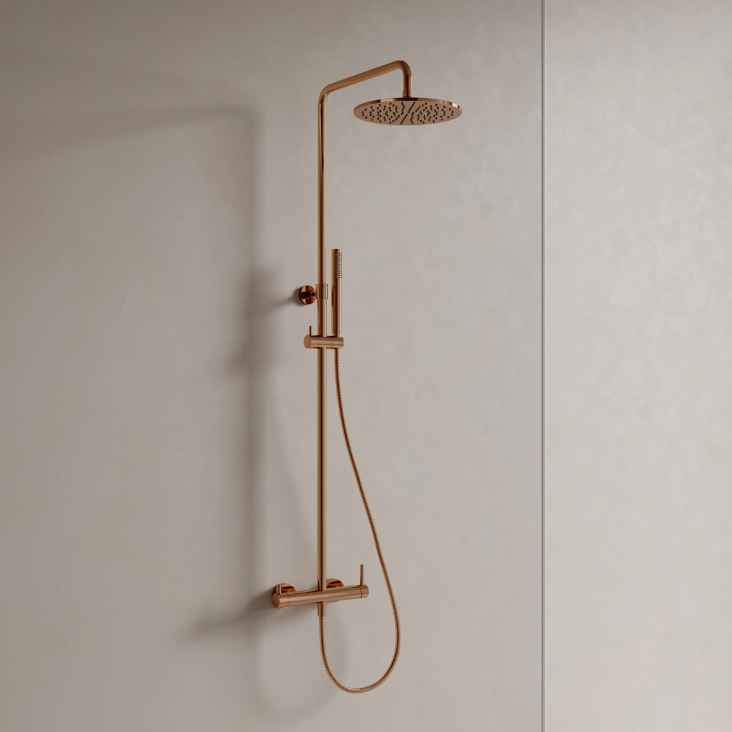 Y Aufputz-Duschsystem mit Thermostat Kupfer poliert (CP) Y1244MCP