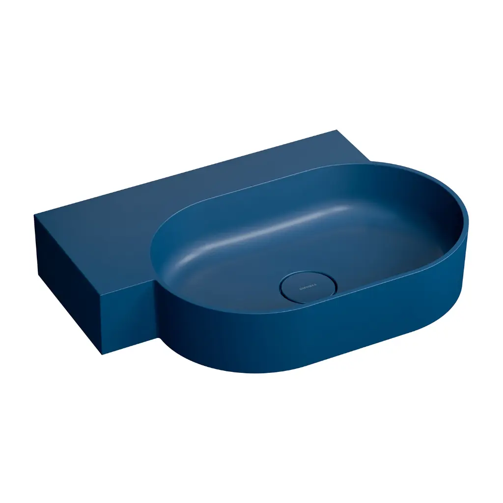 OVO M+ Aufsatz- und Wandwaschtisch - links,Midnight blue matt (MB)64 x 44 cm OVO645UWLMB