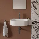 OVO M+ Aufsatz- und Wandwaschtisch - rechts,Weiß glänzend (BP) 55 x 36 cm OVO555UWPBP