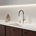 Vita Küchenarmatur mit ausziehbarem Auslauf  Kupfer gebürstet / Schwarz matt (CPB)VI6350BLCPB