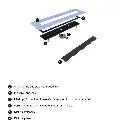 Lowfix Duschrinne mit Vollblende, 60 cm Schwarz seidenmatt (BLH)  LOWFIX60GBL 