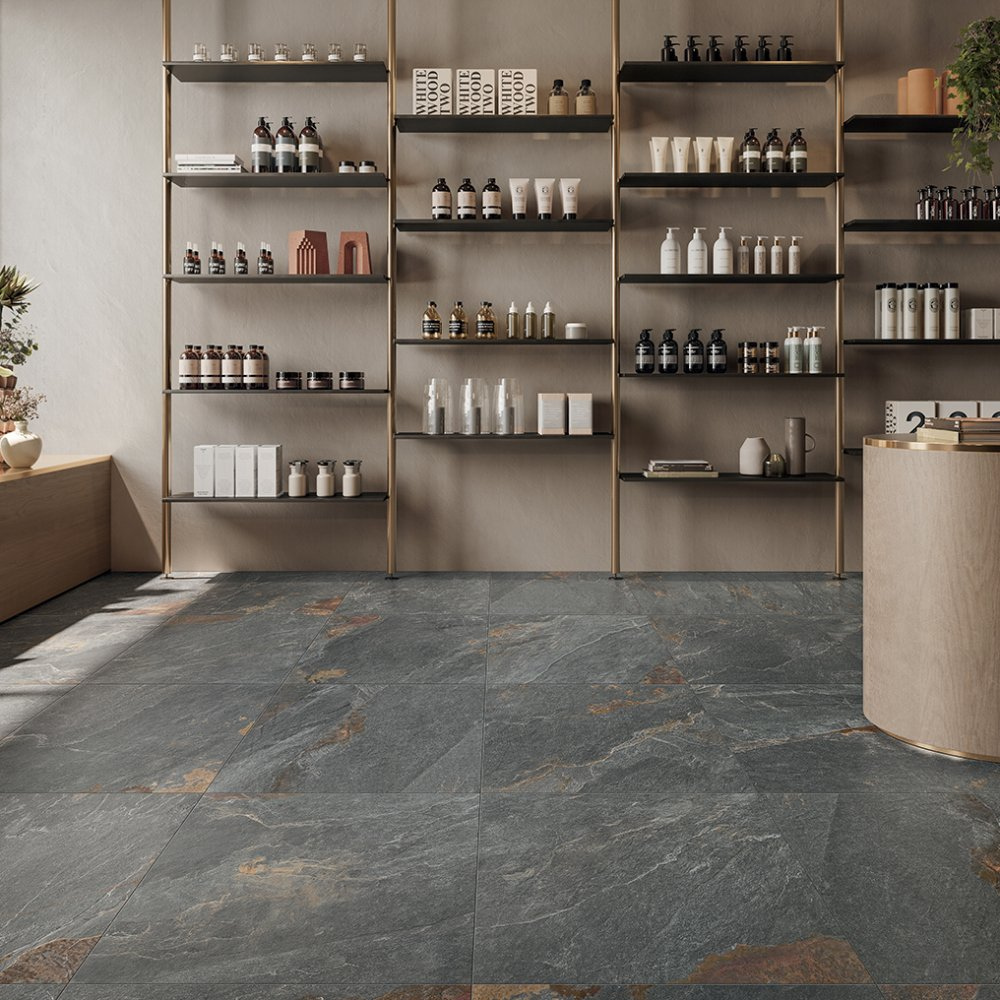 Frme Gorge 120x120 Designer Fliese Hochglanz