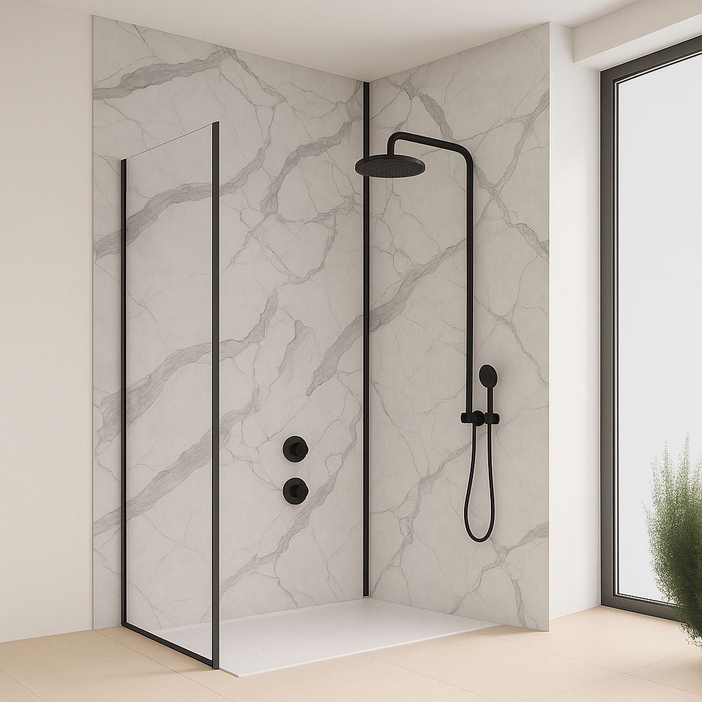 AFloor Wall Paneel Aqua Bianco 122x260cm (Hochglanz)