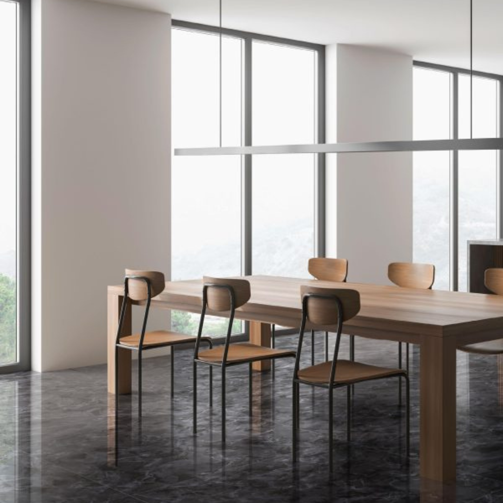 60x60cm Onyx Black Hochglanz 9mm