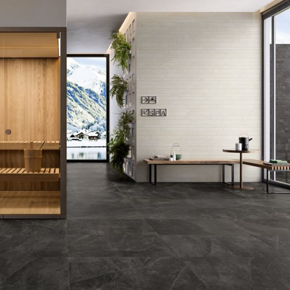 Frame Groove 120x120cm Designer Fliese Matt