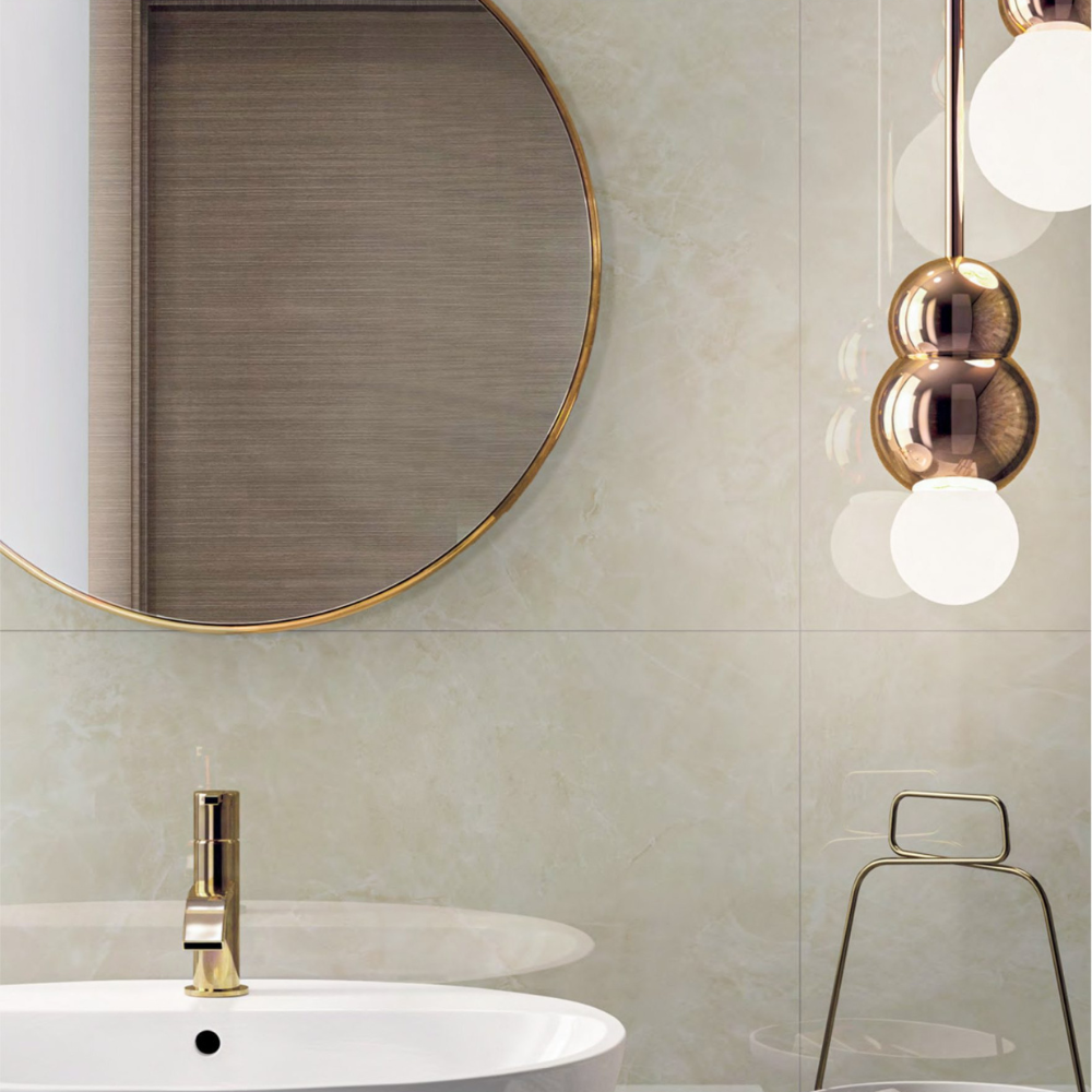 60x120cm Crema Hochglanz 9mm