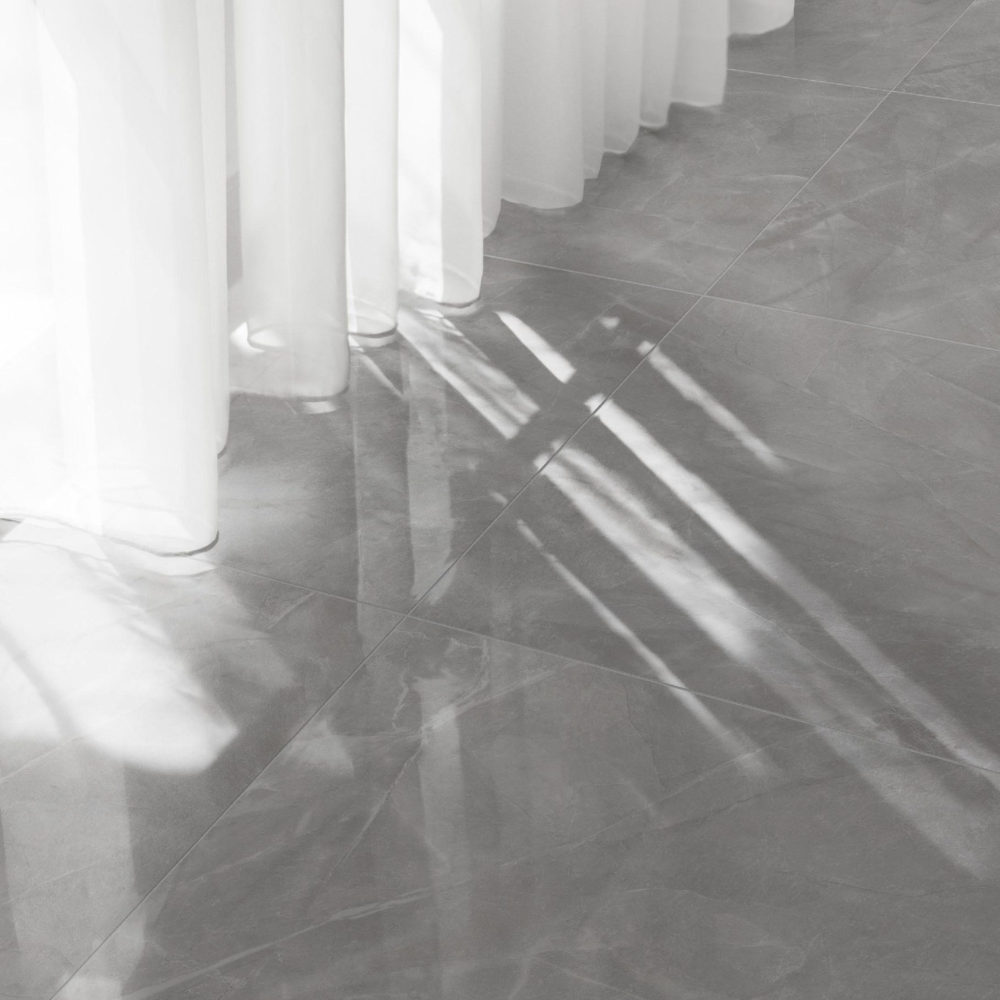 120x120cm Divina Silver Hochglanz 9mm