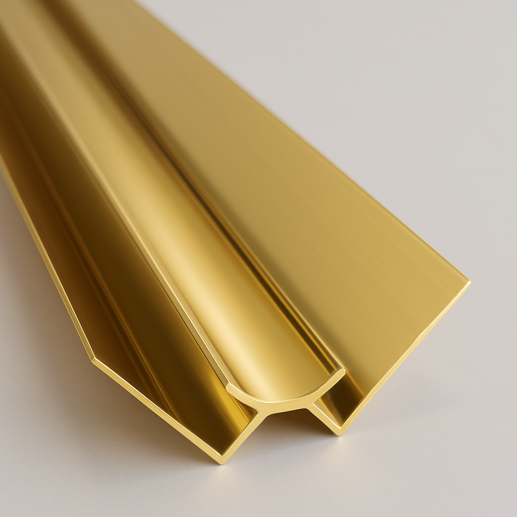 PVC WANDPANEEL Inneneckenprofil Gold 12mm 270cm