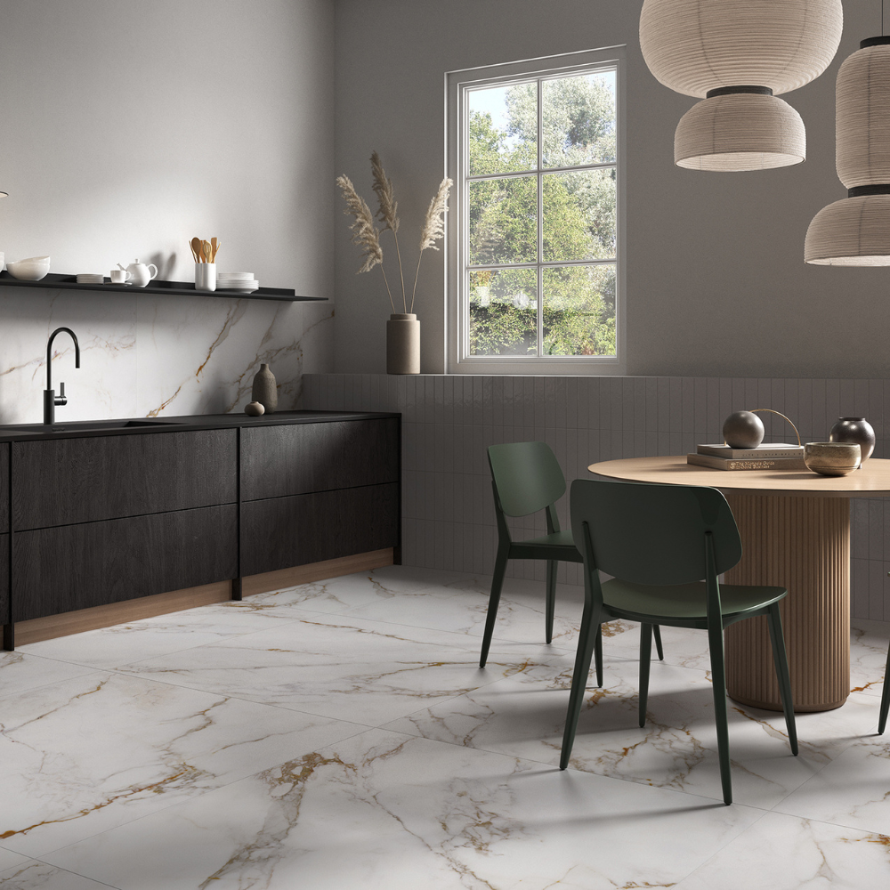 120x278cm Supernova Calacatta Gold Hochglanz 6mm