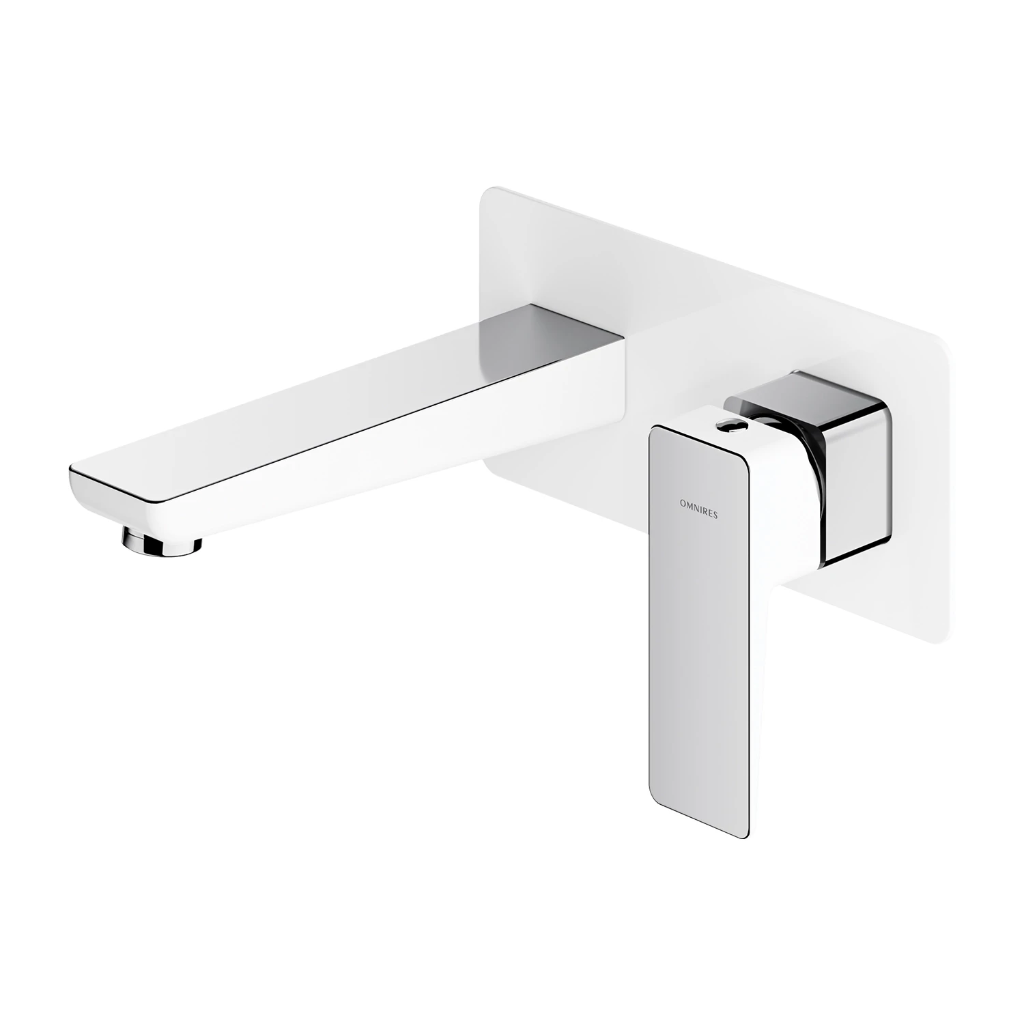 Parma Unterputz Waschtischarmatur Chrom/weiß Poliert PM7415CRB