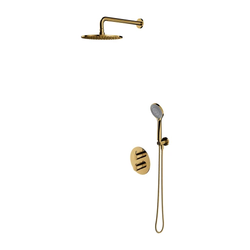 Y Unterputz-Duschsystem mit Thermostat Gold poliert (GL) SYSYT05GL 