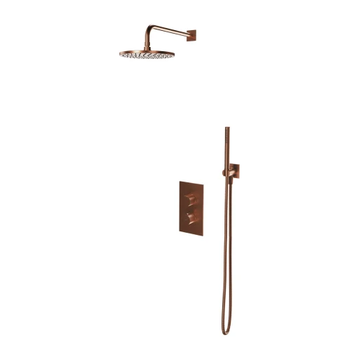 CONTOUR Unterputz-Duschsystem mit Thermostat Kupfer gebürstetet (CPB)