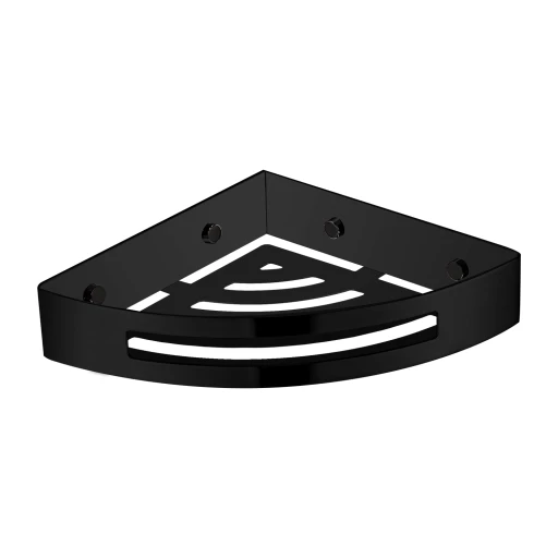 Uni Duschkorb Eck, 21 x 21 x 5 cm Schwarz matt (BLM) UN10332BL 