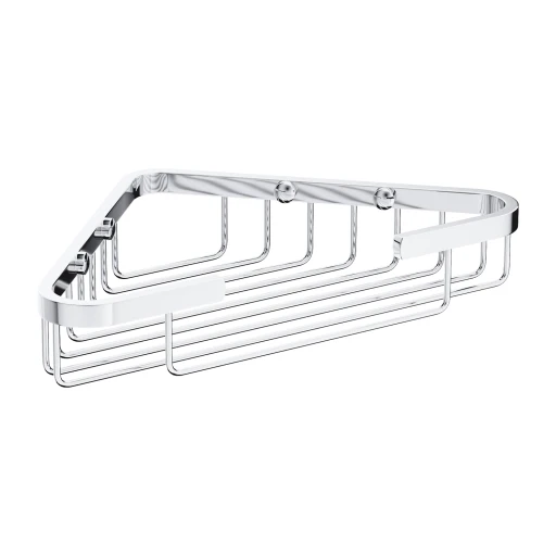 Uni Duschkorb Eck,  18 x 18 x 4 cm Chrom glänzend (CR)