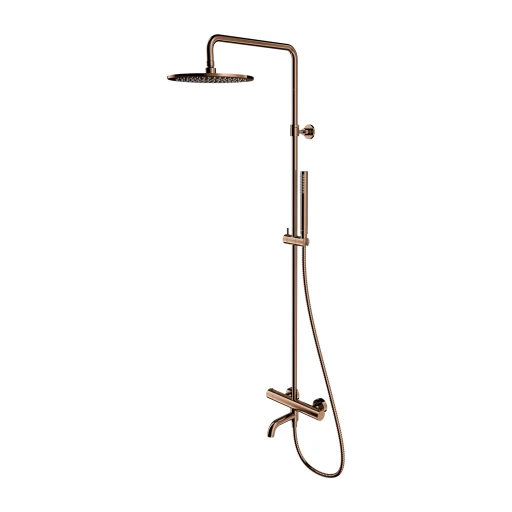 Y Aufputz-Badewannensystem mit Thermostat  Kupfer poliert (CP)