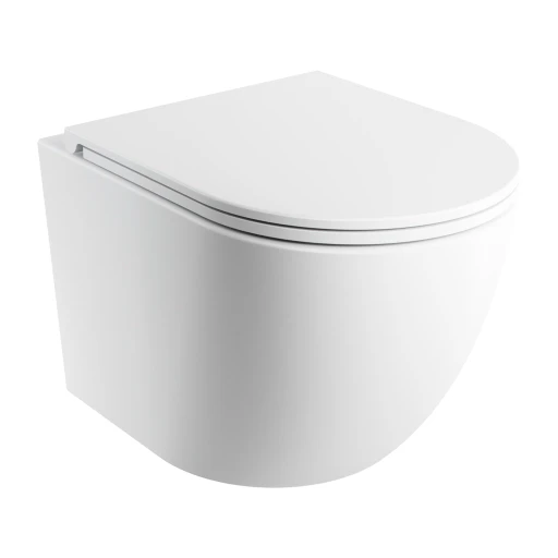 Ottawa Wand-WC SILENT POWER™ mit WC-Sitz mit Absenkautomatik, 49 x 37 cm  Weiß glänzend (BP) OTTAWASPMWBP