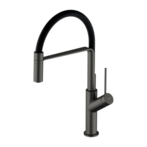 Vita Küchenarmatur mit ausziehbarem Auslauf Graphit gebürstet (GR)