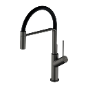 Vita Küchenarmatur mit ausziehbarem Auslauf Graphit gebürstet/ Schwarz matt (GR) VI6350BLGR