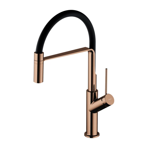 Vita Küchenarmatur mit ausziehbarem Auslauf Kupfer poliert (CP)