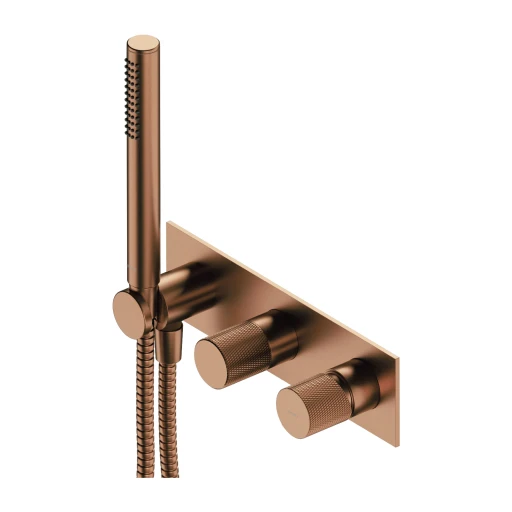 CONTOUR Unterputz-Badewannen- und Duscharmatur mit Handbrause Kupfer gebürstetet (CPB) CT8035-1CPB