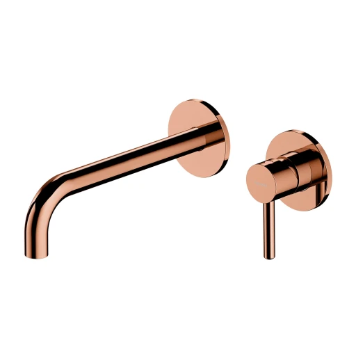 Y Unterputz Waschtischarmatur mit langem Auslauf Kupfer poliert (CP)