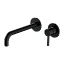 Y Unterputz Waschtischarmatur mit langem Auslauf Schwarz seidenmatt (BLH)