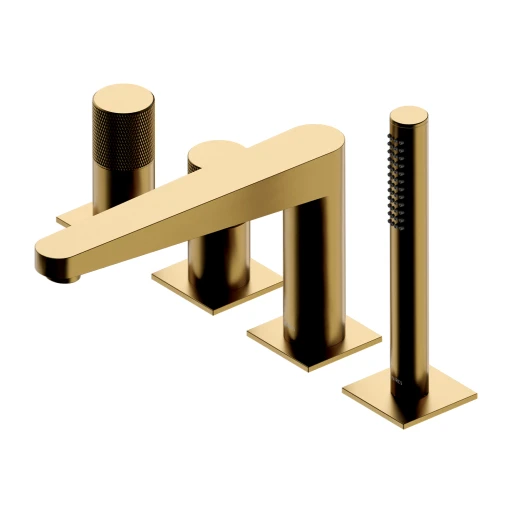 Contour 4-Loch-Badewannenarmatur Gold gebürstetet (GLB) CT8032GLB