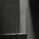 Kingston Zweiflügelige Badewannen-Duschwand, 120 cm Chrom poliert / klarglas (CRTR) XHE20CRTR