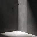 Marina Walk-in-Dusche, mit Seitenwand, 90 x 30 cm Schwarz matt / klarglas (BLMTR) MA9030BLTR