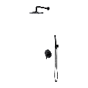 Y Aufputz-Badewannensystem mit Thermostat Schwarz seidenmatt (BLH) SYSY18BL