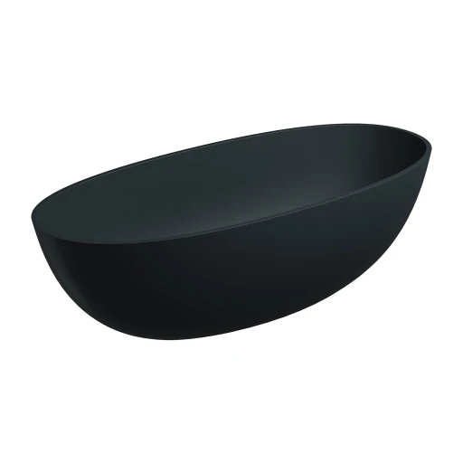 Shell M+ freistehende Badewanne, 175 x 78 cm,Black lava matt (BLV) SHELL175WWBLV