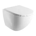 Ottawa Comfort WWand-WC mit WC-Sitz mit Absenkautomatik, 49 x 37 cm, Weiß matt (BM)