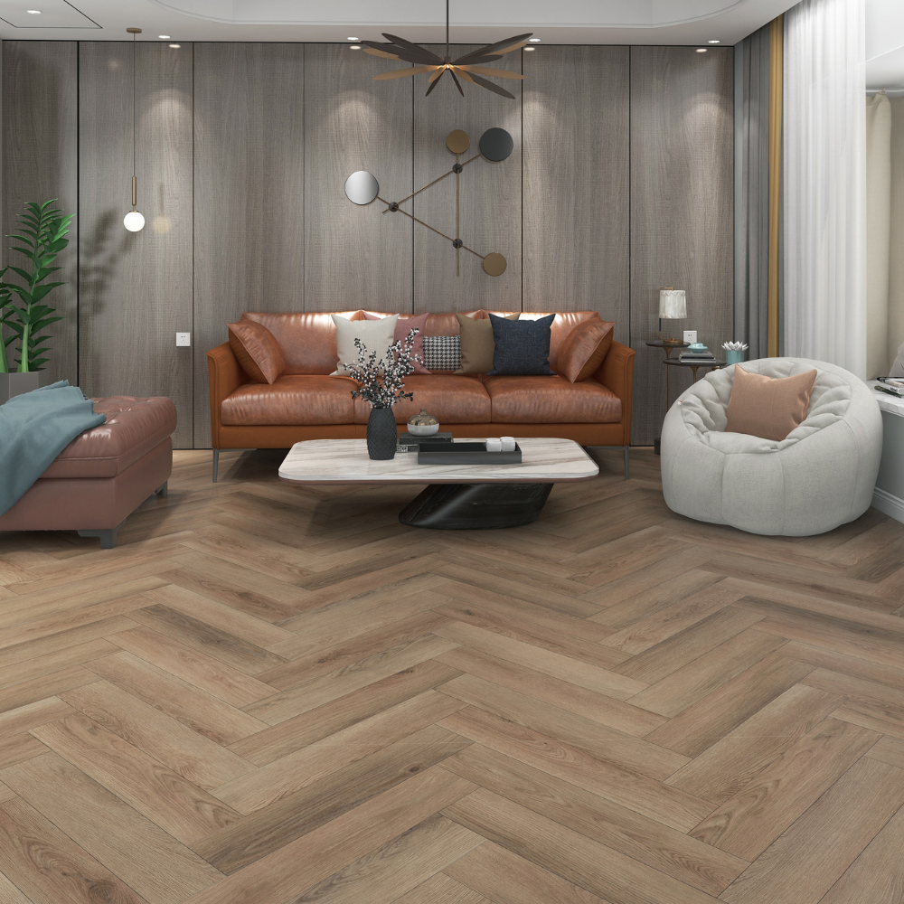 Vinyl Fischgrät Diamond Klick Sierra 750x150x6mm 0,55mm Nutzschicht (Kopie)