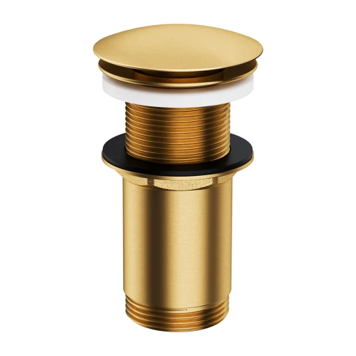 Klick-Klack-Stopfen für Waschtische ohne Überlauf Gold gebürstetet (GLB) A716GLB