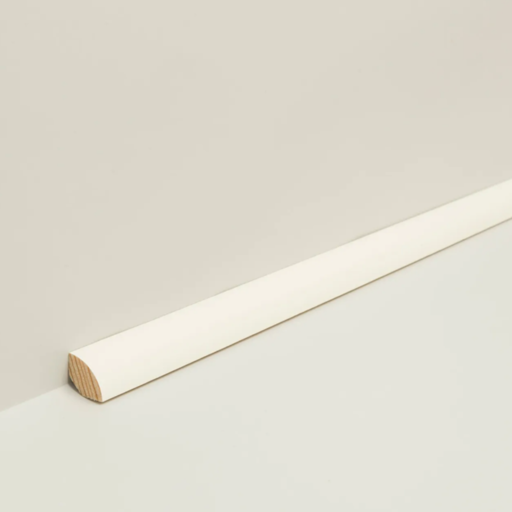 Sockelleiste Kiefer weiß lackiert  (9016) WL10 14x14mm weiß #103