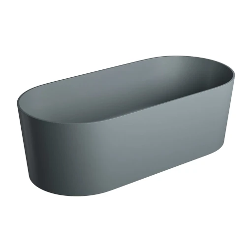 OVO M+ Freistehende Badewanne, 160 x 75 cm, Ash grey matt (AG) OVOWWMB