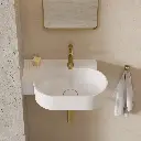 OVO M+ Aufsatz- und Wandwaschtisch - links,Weiß matt (BM) 55 x 36 cm OVO555UWLBM