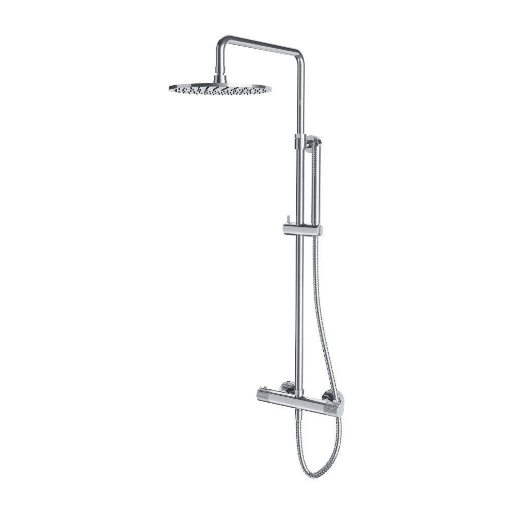 CONTOUR Aufputz-Duschsystem mit Thermostat Chrom poliert (CR) CT8044CR