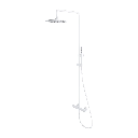 Y Aufputz-Duschsystem mit Thermostat Weiß matt (WM) Y1244MWM
